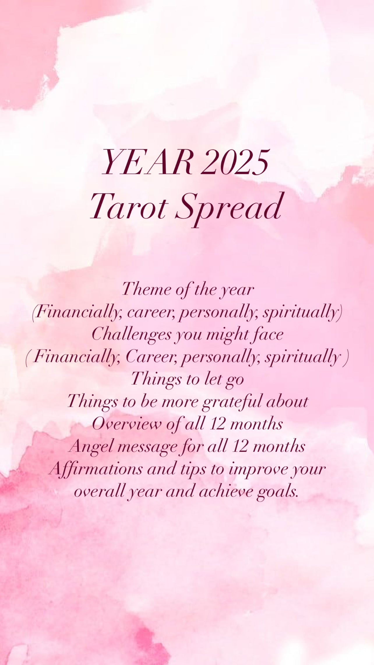 Year 2025 Tarot Spread