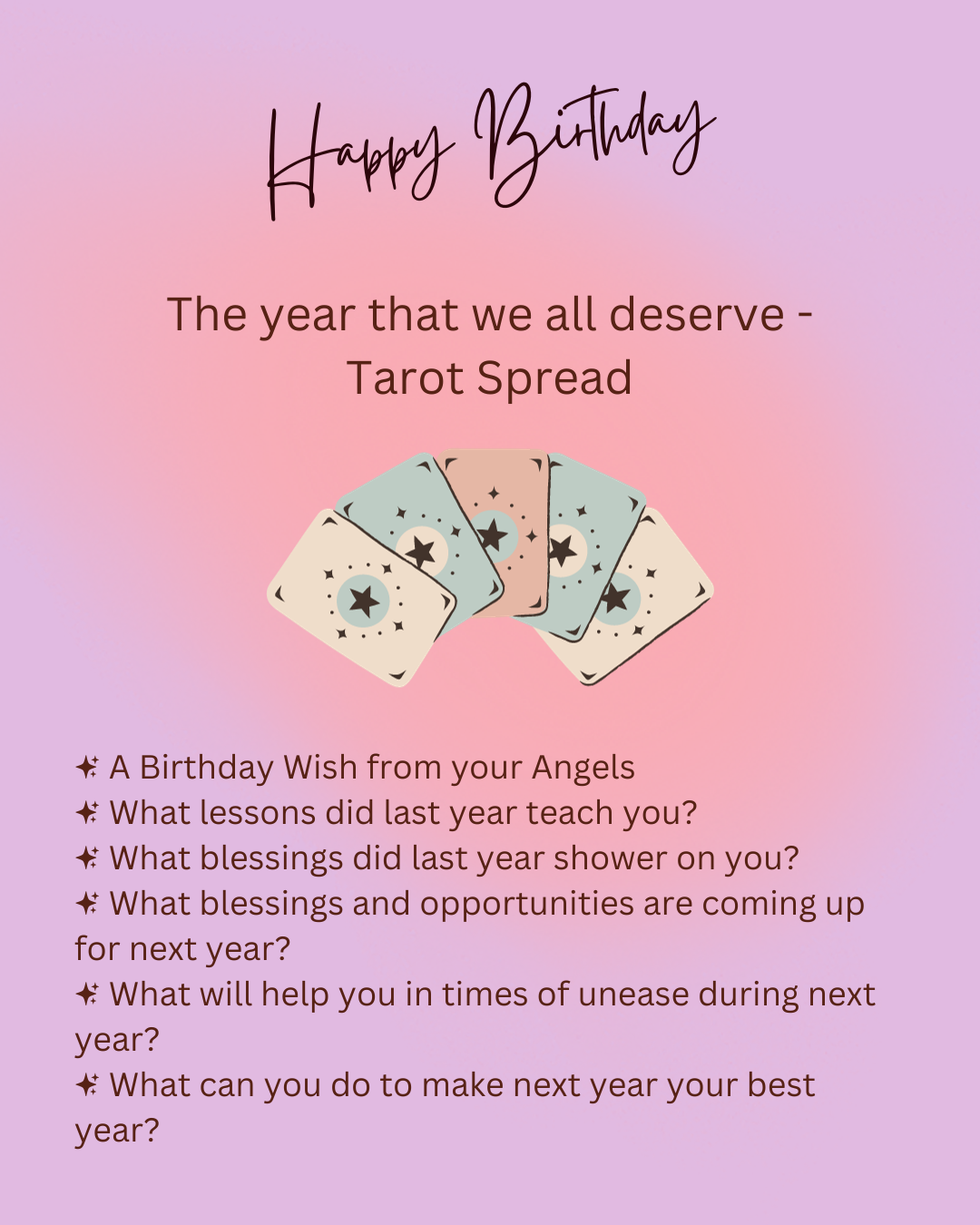 The Year that we all deserve - Birthday Tarot Reading